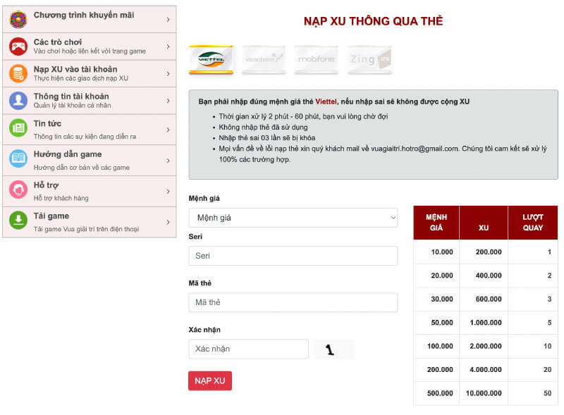 Hướng dẫn cách để nạp tiền bắn cá rồng