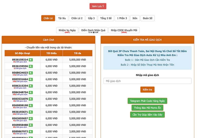 Phương thức chơi MoMo Chẵn Lẻ