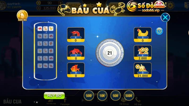 Tỷ lệ thắng cược khi chơi bầu cua SoDo66