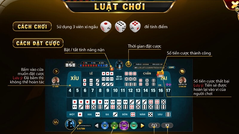 luat choi tai xiu suvip